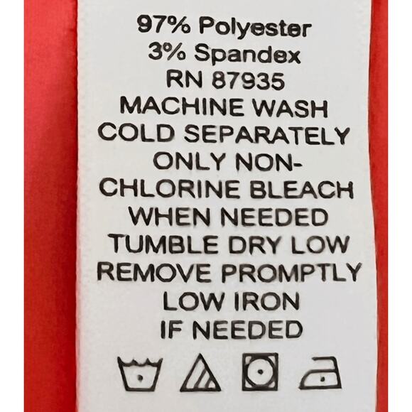 Susan Graver Tunic Top Coral Orange Size 4 New - Picture 7 of 10